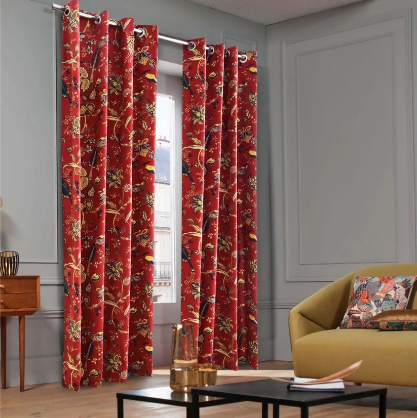 2-PCs-Duck-Curtains-Panel-With-Lining-CRP016-Apricot-1297