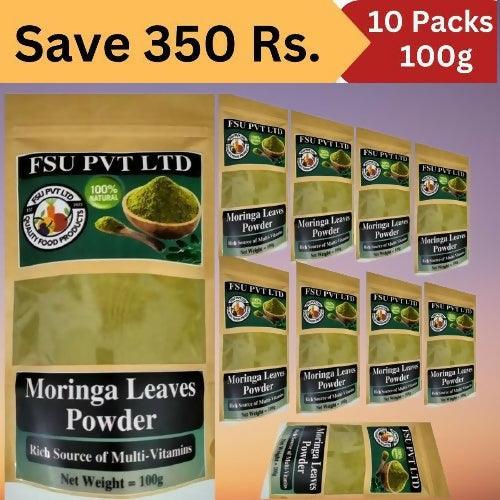 FSU Moringa Leaves Powder (100g) Per Bag| Pack of 10 - ValueBox