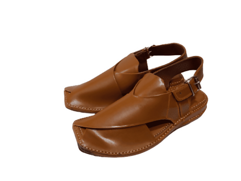 Zardari Style Chappal Mustard Brown