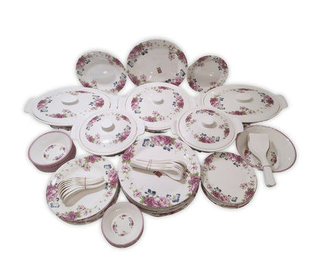 Double Iconic Melamine dinner set - 72 Service Dinner Set 8/8 persons serving Strong quality with good Looking I,7 - ValueBox