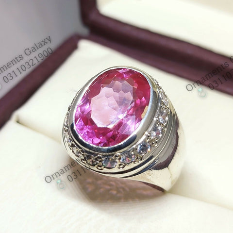 17 CT Pink Topaz Ring Stacking Dainty Ring Engagement Ring December Birthstone Swis Pink Topaz 925K Sterling Silver Ring Gift For Her