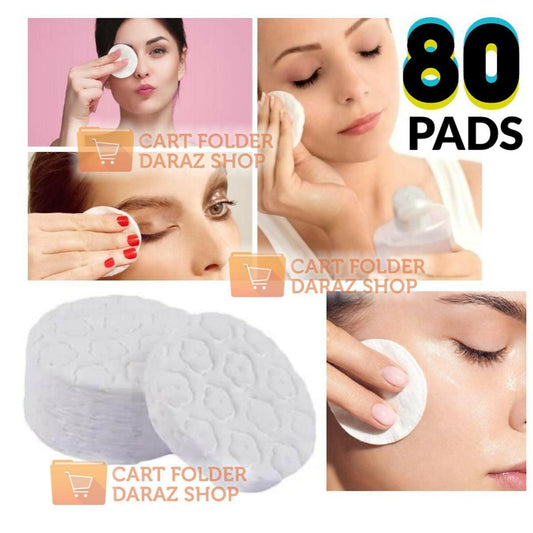 80 pcs Makeup Remover Cotton Pads Absorbent Soft Touch Facial Cotton Pad