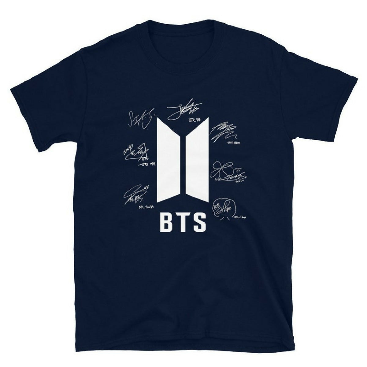 Khanani's Bts Signature Autograph T-Shirt, Bangtan Boys Signatures, Bts Logo Signed, Bts Signed Shirt, Bts Signature Shirt, Bts World Tour Concert - ValueBox