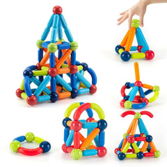 Magnetic Toys Building Blocks - 36 PCS Kids Magnet Stick Magnet Balls And Rod Set Toddler Stem Stick Toy Learning Educational Blocks Games Stacking Toys For Boy and Girl - ValueBox