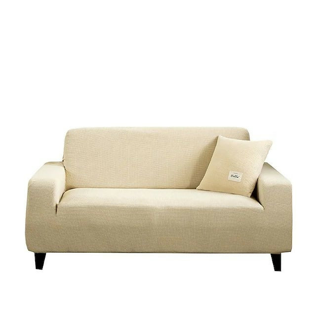 Fitted Micro Mesh Sofa Cover (Skin Golden Color) - ValueBox