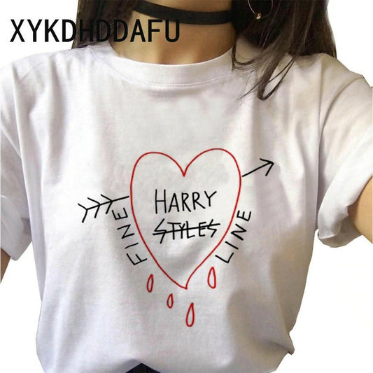 Khanani's Harry styles graphic printed t shirt for women-white - ValueBox