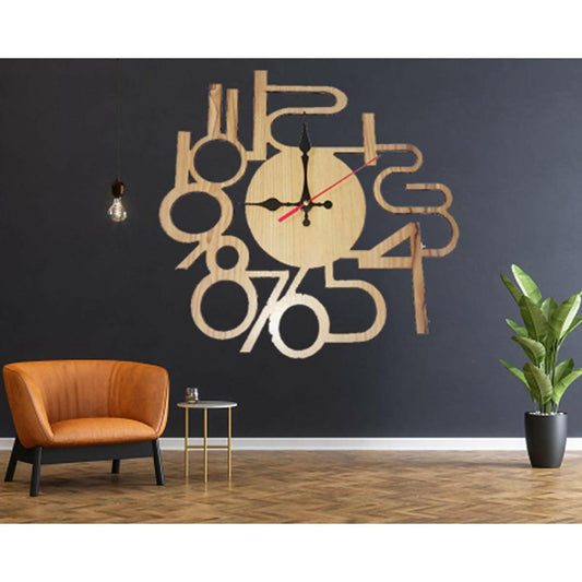 AKW latest wall clock design Wall Clock 3D Wooden Watch