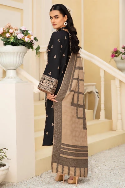 Shafaq SQ-36 : Unstitched Luxury Embroidered Dhanak 3PC - ValueBox