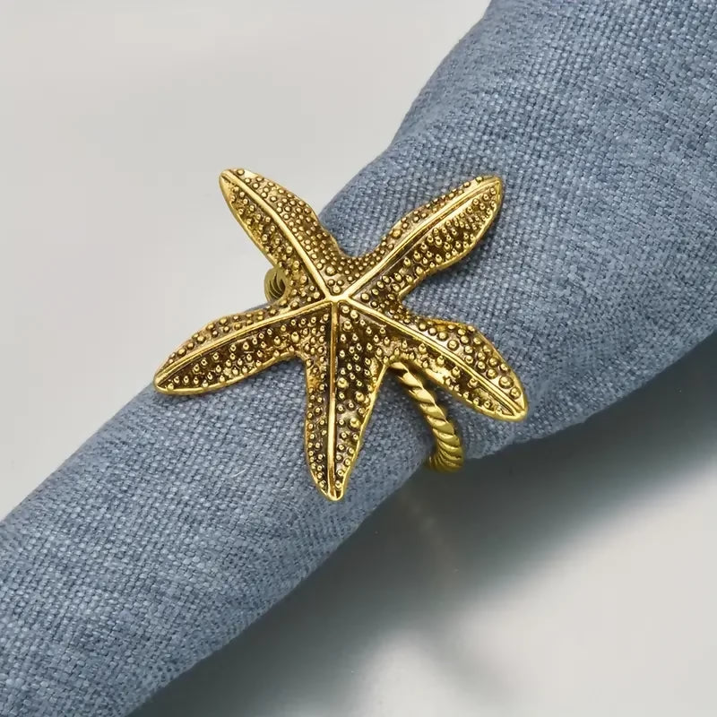 Napkin-Holder-Rings-StarFish-Gold-Apricot-1567