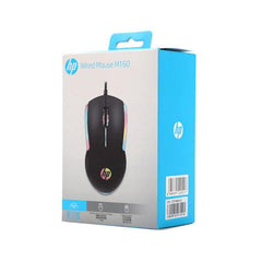 HP M160 Wired Mouse High Performance Optical Gaming Mouse With Rainbow LED with Lightweight portable mouse ,Budget-friendly USB mouse, Affordable ergonomic mouse, Programmable mouse ,High DPI mouse, Ambidextrous mouse - ValueBox