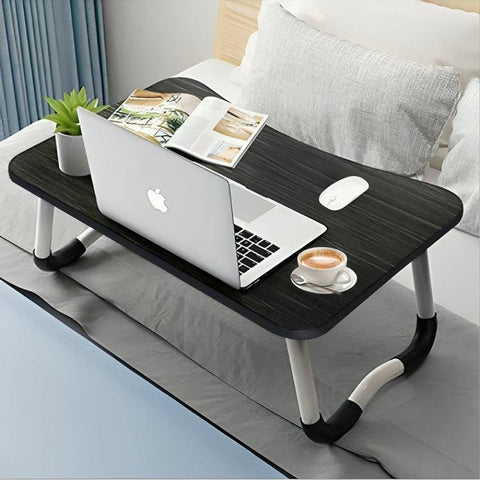 Gaming Laptop Table for Bed | Wood Portable Laptop Desk | Folding Home Laptop Desk for Bed & Sofa - ValueBox