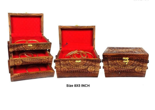 Beautiful Carved Jewelry Box 3 Portion