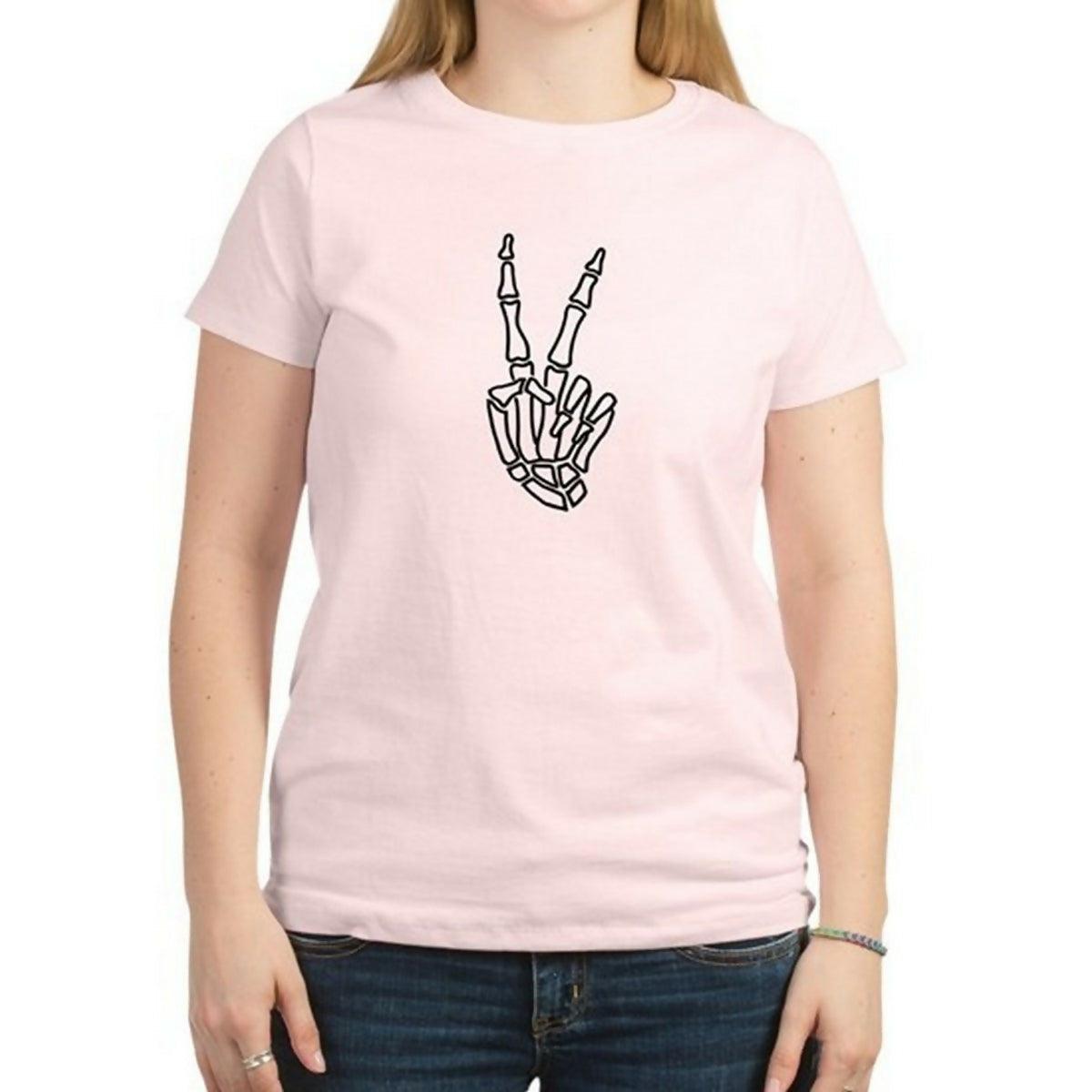 Peace skeleton hand sign Women's T-Shirt - ValueBox