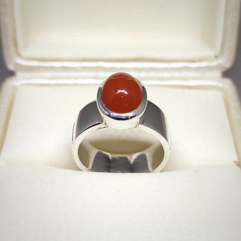 Natural Agate Rings Yemeni Aqeeq Ring For Men, Carnelian Agate Silver 925 Handmade Ring Islamic Ring Shia Ring