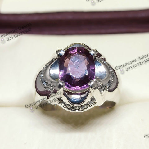 6 CT Unique Color Changing Alexandrite Anniversary Ring Silver Oval Cut Stone June Birthstone Ring Alexandrite Engagement Ring Gift For Her