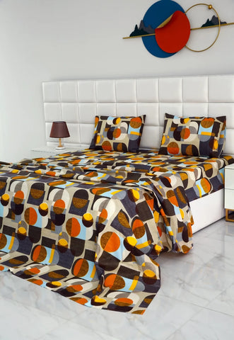 3-PCs-Double-Bed-Sheet-DB210-Apricot-7455