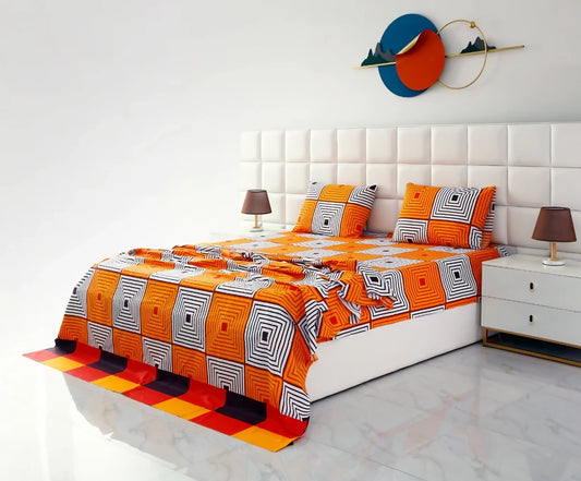 3-PCs-Double-Bed-Sheet-DB203-Apricot-7247