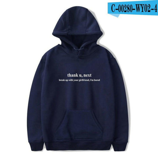 Khanani's Thank U Next Hoodies pullover hooded long sleeves hoody for men - ValueBox