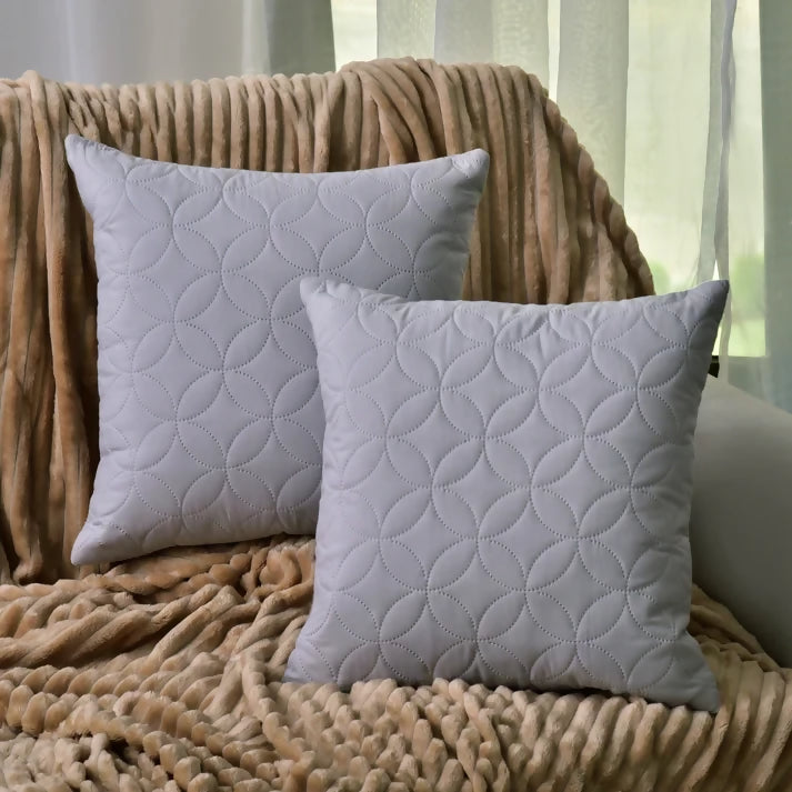 2-PCs-Quilted-Ultrasonic-Cushions-5041-Circles-Silver-Apricot-5421