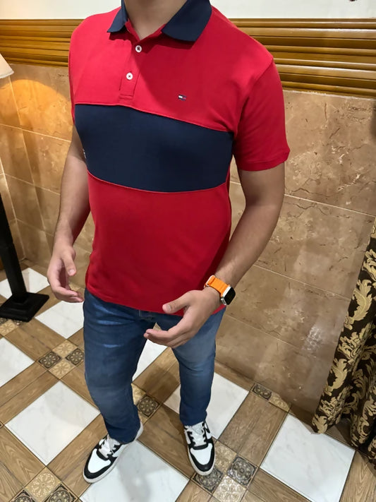 Red Cotton Polo