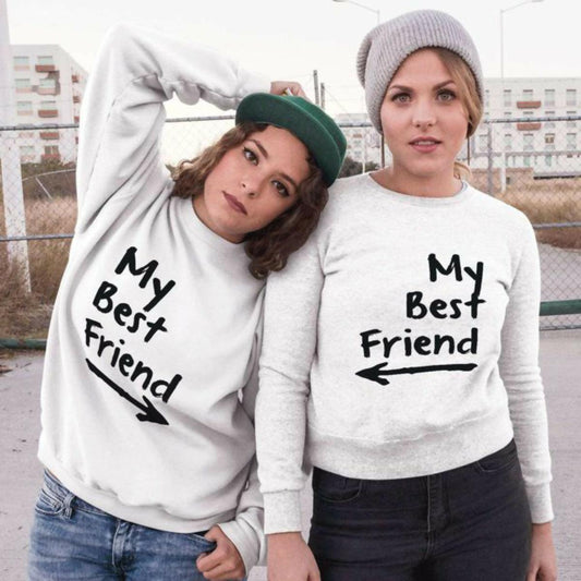 KHANANIS Best Friends Sweatshirts pullover long sleeves winter shirts -pack of 2 - ValueBox