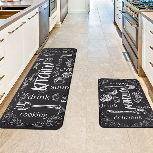 Premium-Padded-Anti-slip-Kitchen-Mat-Set-LOVE-Laugh-Apricot-2862