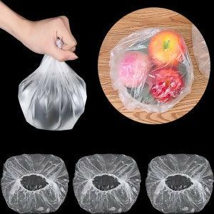 50 Reusable Stretchable Plastic Food Wraps, Elastic Edging - ValueBox