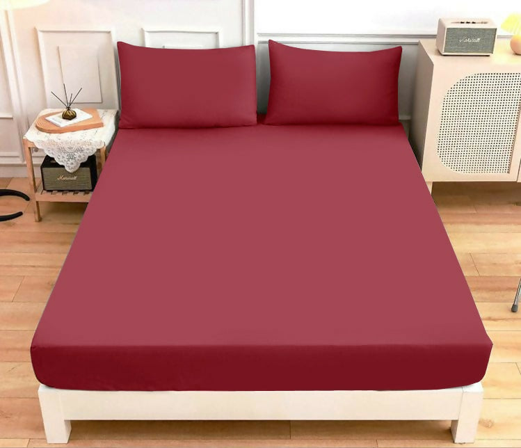 Fitted-Bed-Sheet-Dyed-Maroon-Apricot-4468