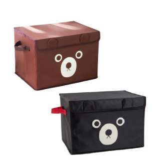 Pack of 2 - Panda Design Folding Storage Bins - Storage Box Toy Storage Box - Quilt Basket - Kid Toys Organizer - Cabinet Wardrobe Storage Bags - Storage Boxes
