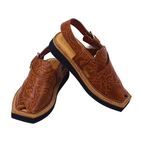 Snake Leather Kaptaan Chappal