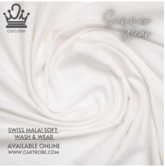 Off White ( Half White ) Swiss Malai Soft Wash n Wear Men Suit / Shalwar Kameez / Kamiz Shalwar / Kurta Pajama Unstitched Fabric - ValueBox