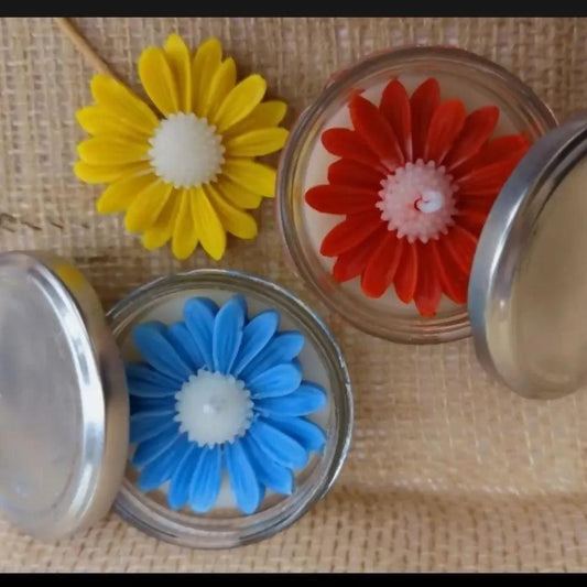 (Buy 2 get 2 Free offer ) Cute Daisy flower scented candle for home decor, Bridal shower, Baby shower and for gifts