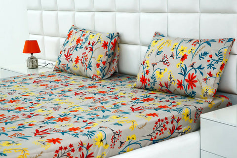 Fitted-Bed-Sheet-Orange-Lilly-Apricot-399