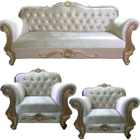 Customizable in All Colors Premium Sofa Set 5 and 7 Seater Enhance Your Room Look Luxurious Velvet Crown Sofa - ValueBox