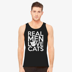 KHANANI'S Real Men Love Cats cotton summer tank top for men - ValueBox