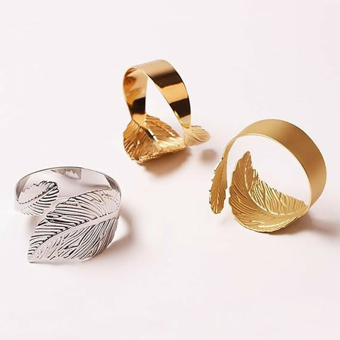 Napkin-Holder-Rings-Feather-Sliver-Apricot-1808