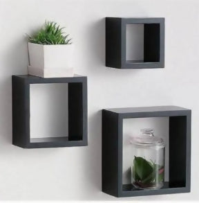 square shaped wall shelves for living room, offices,