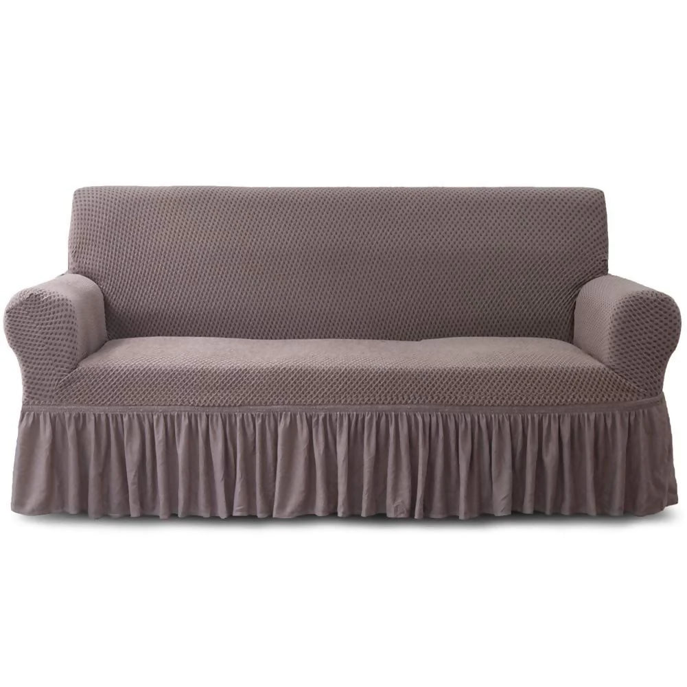 Click To Enlarge Frill Style Micro Mesh Sofa Cover (Mouse Color) - ValueBox