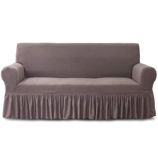 Click To Enlarge Frill Style Micro Mesh Sofa Cover (Mouse Color) - ValueBox