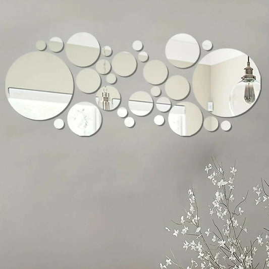 Acrylic Round Frames | 28 Acrylic Decoration Mirror | Round Mirror Frames