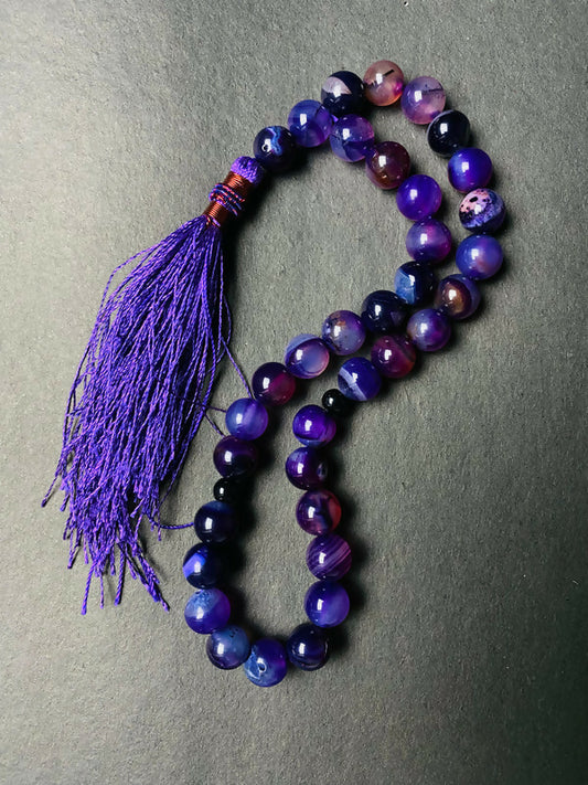 100% purpal Aqeeq(33 beads tasbih)