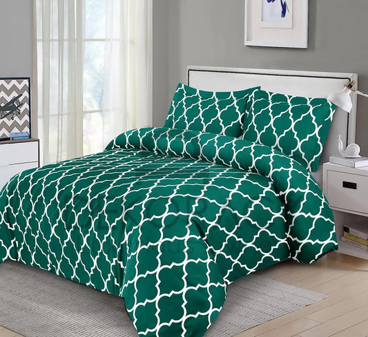 Green Lattice 3 Pcs Bed Spread - BSP29