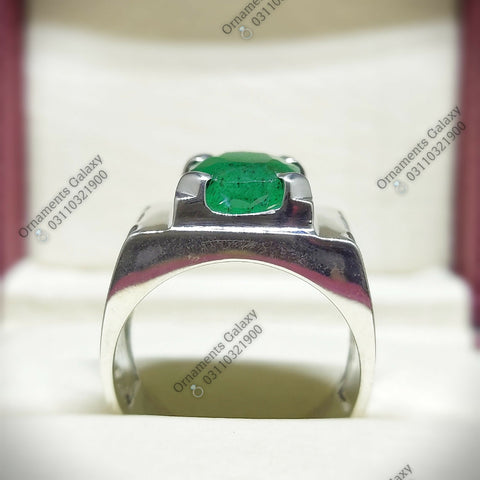 6 CT Ultimate Clear Green Emerald Ring Pure Crystal Decent Quality Emerald Ring Sterling Silver 925 Ring