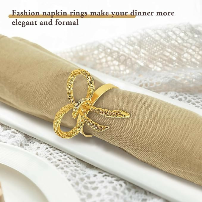 Napkin-Holder-Rings-Metal-Bow-Gold-Apricot-559