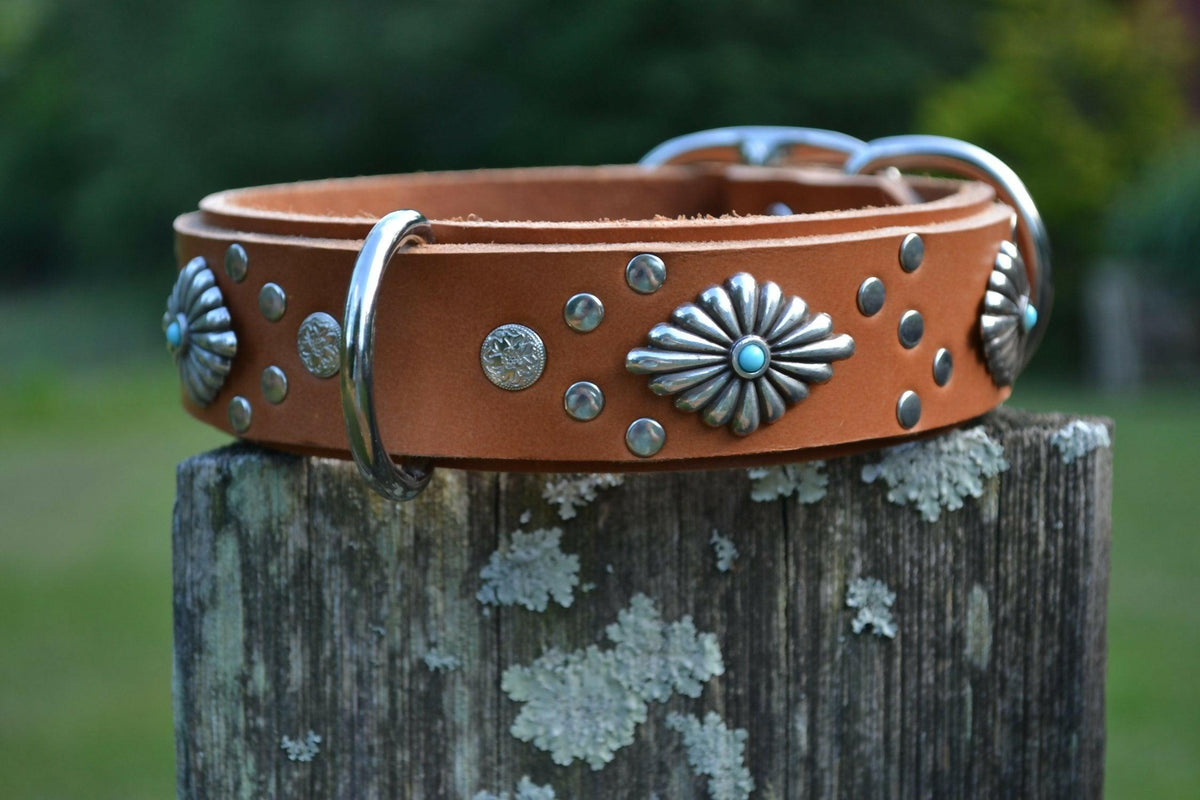Spots and Jewels Leather Dog Collar - ValueBox