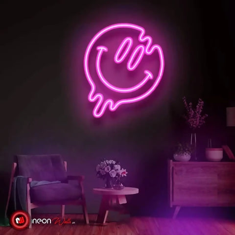 Smile Face Emoji Neon Light - Neon Signs Pakistan