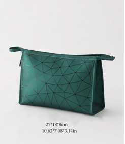 Geometric-Diamond-Grid-PU-Frosted-Makeup-Bag-Apricot-6118