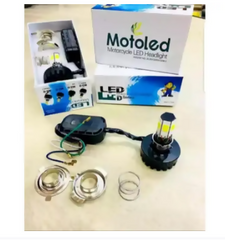 M6 LED Headlight with Flasher for Motorcycle Universal Modification light - ValueBox