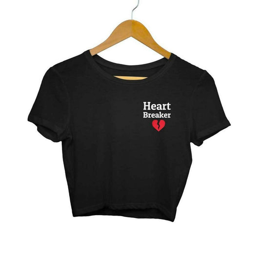 Khanani's Heart Breaker cotton Crop Top shirts for women - ValueBox