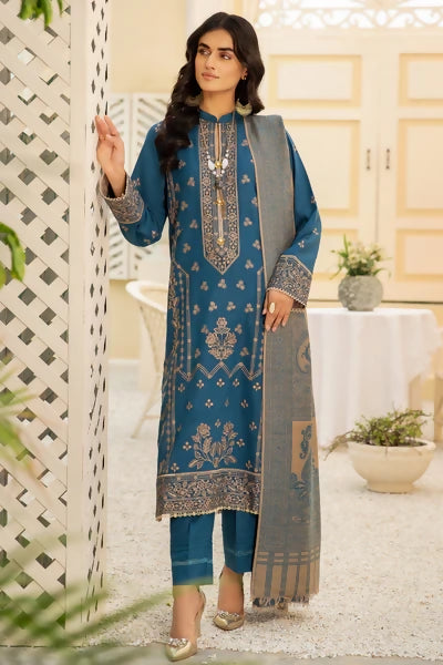 Shafaq SQ-31 : Unstitched Luxury Embroidered Dhanak 3PC - ValueBox